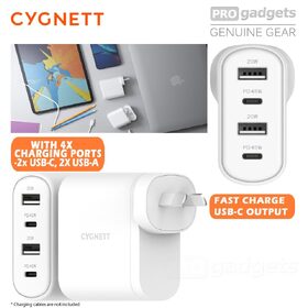 Cygnett PowerPlus 45W 4 Port Wall Charger