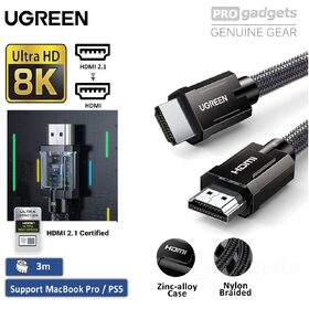 UGREEN 3m HDMI 2.1 Certified HDMI 8K@60Hz / 4K@120Hz HDR UHD Cable