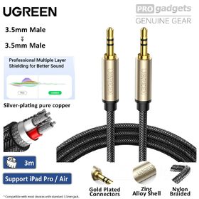 UGREEN 3m 3.5mm Male to 3.5mm Male Audio Extension Cable
