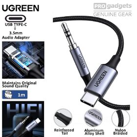 UGREEN 1m USB C to 3.5mm Male AUX Audio DAC Chip Cable
