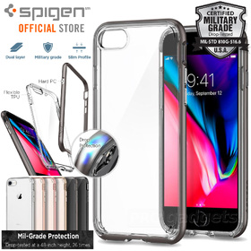 iPhone 8 Case, Genuine SPIGEN Dual Neo Hybrid Crystal 2 Bumper Cover for Apple