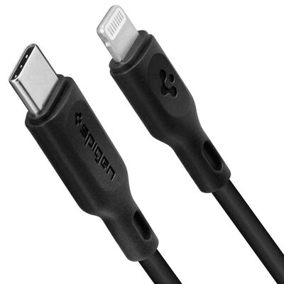 SPIGEN 1m DuraSync C10CL MFI USB-C to Lightning Cable for Universal [Colour:Black]