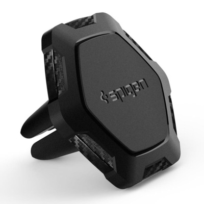 Car Mount Holder, Genuine SPIGEN Kuel QS11 Air Vent Magnetic for iPhone/Galaxy [Colour:Black]