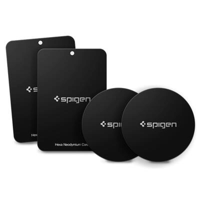 Genuine SPIGEN A210 Metal Plates QNMP Compatible for Magnetic Car Mount Holder [Colour:Black]