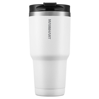 Genuine Mannhart 887mL 30Oz B201 Tumbler Stainless Steel Double Wall Vacuum Water Coffee Travel Mug [Colour:White]