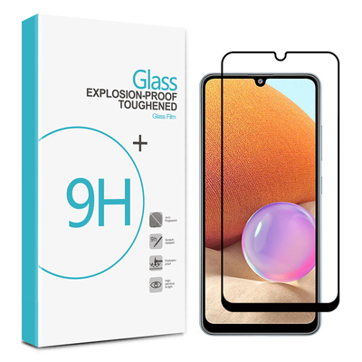 Full Cover Tempered Glass Screen Protector for Galaxy A32 [Colour:Black]