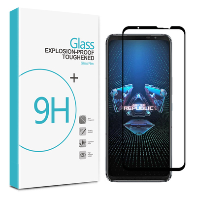 Full Cover Tempered Glass Screen Protector for ROG Phone 5 [Colour:Black]