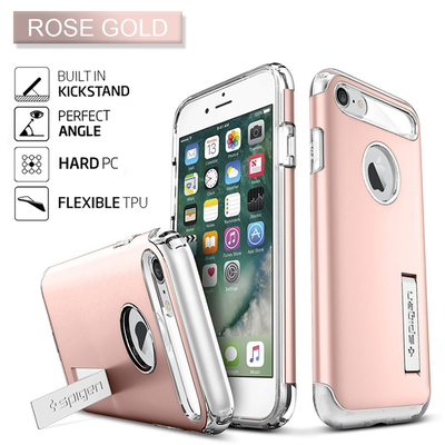 iPhone 7 Case, Genuine SPIGEN SLIM ARMOR Heavy Duty Cover for Apple [Colour:Rose Gold]
