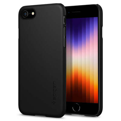 SPIGEN Thin Fit Case for iPhone SE 2022 / SE 2020 / 8 / 7 [Colour:Black]
