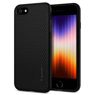 SPIGEN Liquid Air Case for iPhone SE 2022 / SE 2020 / 8 / 7 [Colour:Black]