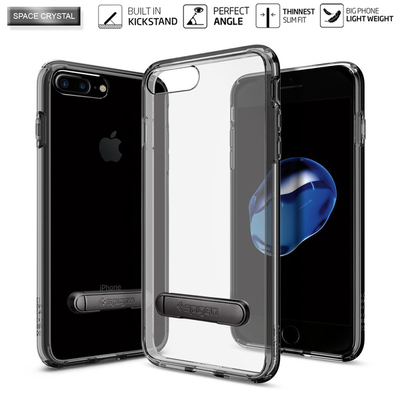 iPhone 7 Case, Genuine SPIGEN Ultra Hybrid S METAL KICKSTAND Cover for Apple [Colour: Space Crystal] - 042CS20839