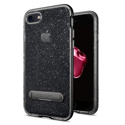 iPhone 7 Case, Genuine SPIGEN Crystal Hybrid Glitter Kickstand Cover for Apple [Colour:Space Quartz]