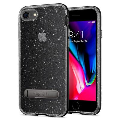 iPhone 8 Case, Genuine SPIGEN Crystal Hybrid Glitter Metal Kickstand Cover  [Colour:Space Quartz]