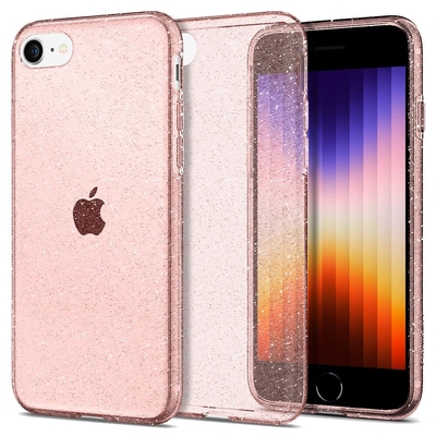 SPIGEN Liquid Crystal Glitter Case for iPhone SE 2022 / SE 2020 / 8 / 7 [Colour:Glitter Rose Quartz]