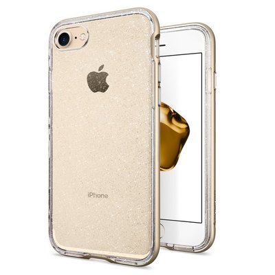 iPhone 7 Case, Genuine SPIGEN Neo Hybrid Crystal Glitter Bumper Cover for Apple [Colour:Champagne Gold]