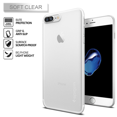 iPhone 7 Plus Case, Genuine SPIGEN Air Skin ULTRA-THIN Soft Cover for Apple [Colour: Soft Clear] - 043CS20499
