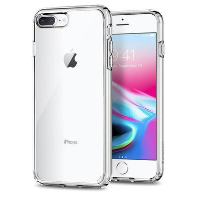 iPhone 8 Plus Case, Genuine SPIGEN Ultra Hybrid 2 Bumper Hard Cover for Apple [Colour:Crystal Clear]