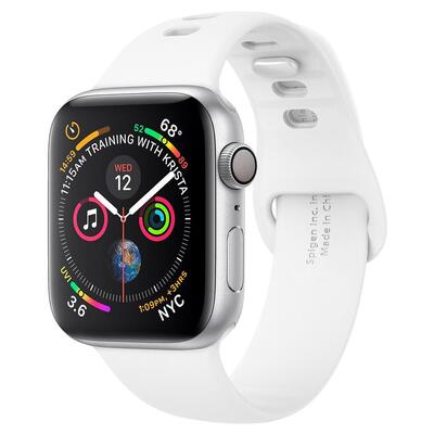 SPIGEN Silicone Fit (41/40/38mm) Watch Band for Apple Watch Series 9/SE2/7/6/SE/5/4/3/2/1 [Colour:White]