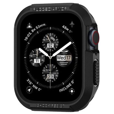 SPIGEN Rugged Armor Case for Apple Watch Series 9/8/SE2/7/6/SE/5/4 (45mm/44mm) [Colour:Black]