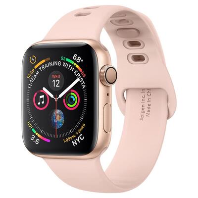 SPIGEN Silicone Fit for Apple Watch 49mm / 46mm / 45mm / 44mm / 42mm Watch Band [Colour:Rose Gold]