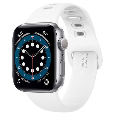 SPIGEN Silicone Fit for Apple Watch 49mm / 46mm / 45mm / 44mm / 42mm Watch Band [Colour:White]