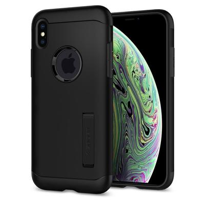 iPhone XS Case, Genuine SPIGEN Slim Armor Heavy Duty Cover for Apple [Colour:Black]