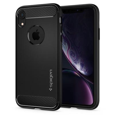 iPhone XR Case, Genuine SPIGEN Rugged Armor Resilient Ultra Soft Cover for Apple [Colour:Black]