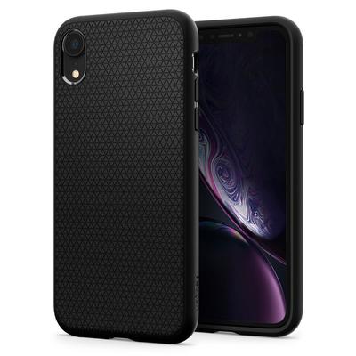 iPhone XR Case, Genuine SPIGEN Soft TPU Liquid Air Armor Slim Cover for Apple [Colour:Black]
