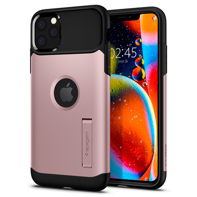 iPhone 11 Pro Max Case, Genuine SPIGEN Slim Armor Heavy Duty Hard Cover for Apple [Colour:Rose Gold]