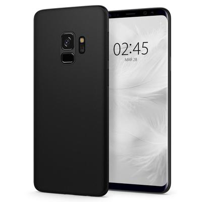Galaxy S9 case, Genuine SPIGEN Air Skin ULTRA-THIN Soft Cover for Samsung [Colour:Frosted Black]