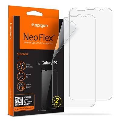 Galaxy S9 Screen Protector, Genuine SPIGEN Neo Flex Film 2PCS PER PACK [Colour:Clear]