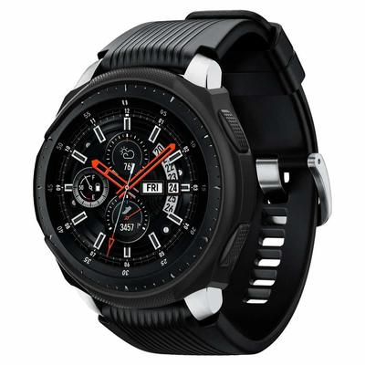 Galaxy Watch 46mm Case, Genuine SPIGEN Liquid Air Armor Soft Cover for Samsung [Colour:Black]
