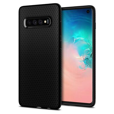 Galaxy S10 Case, Genuine SPIGEN Soft TPU Liquid Air Armor Slim Cover for Samsung [Colour:Black]