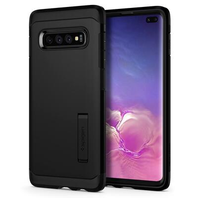 Galaxy S10 Plus Case, Genuine SPIGEN Heavy Duty Tough Armor Cover for Samsung [Colour:Black]