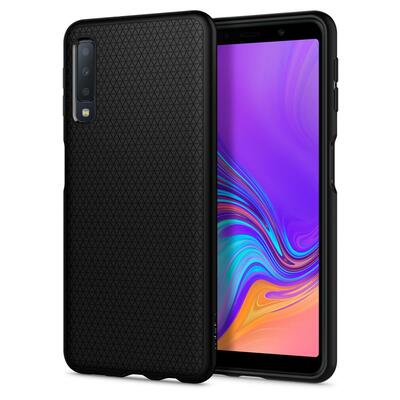 Galaxy A7 2018 Case, Genuine SPIGEN Soft TPU Liquid Air Armor Cover for Samsung [Colour:Black]