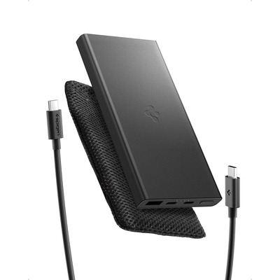 SPIGEN Essential QB USB-C USB-A 10000mAh 22.5W EA2210 3 Ports Power Bank for Universal [Colour:Black]