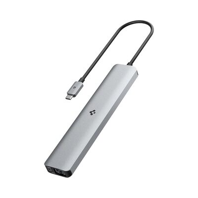 PowerArc by SPIGEN ArcDock Multi Hub 9-in-1 Adapter PD2306 for Universal HDMI 4K@60Hz [Colour:Space Grey]