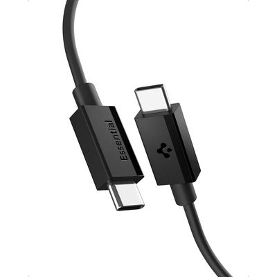 SPIGEN 1M Essential USB C to USB C 60W for Universal USB Cable [Colour:Black]