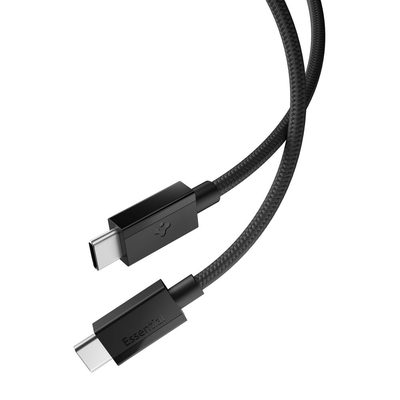 SPIGEN USB C to USB C 60W 480Mbps EB6015CC 1.5M for Universal Fabric USB Cable [Colour:Black]