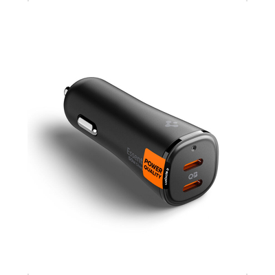SPIGEN Essential QB USB-C 50W EV502 2 Ports Car Charger for Universal [Colour:Black]