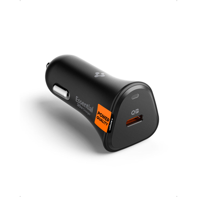 SPIGEN Essential QB USB-C 30W EV301 Car Charger for Universal [Colour:Black]