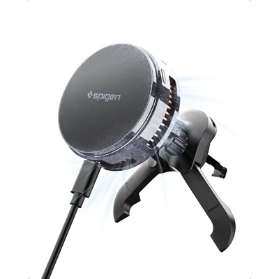 SPIGEN Essential 25W Qi2.2 Air Vent Wireless Car Charger (MagFit) EV25MFAQ MagSafe Compatible for MagSafe / iPhone / Pixelsnap [Colour:Black]