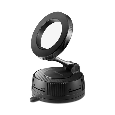 SPIGEN VacuumLock Dashboard / Windshield Car Mount (MagFit) MFT36 Magnetic MagSafe Compatible / Pixelsnap Phone Holder [Colour:Black]