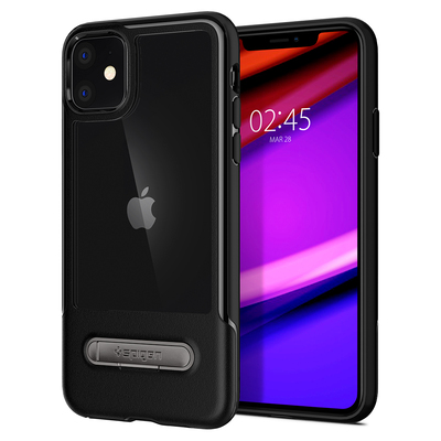 iPhone 11 Case, Genuine SPIGEN Slim Armor Essential S Heavy Duty Hard Clear Cover for Apple [Colour:Black]