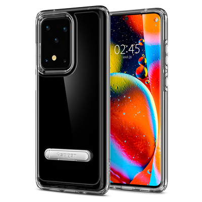 Galaxy S20 Ultra 5G Case, Genuine SPIGEN Ultra Hybrid S Kickstand Bumper Hard Cover for Samsung [Colour:Clear]