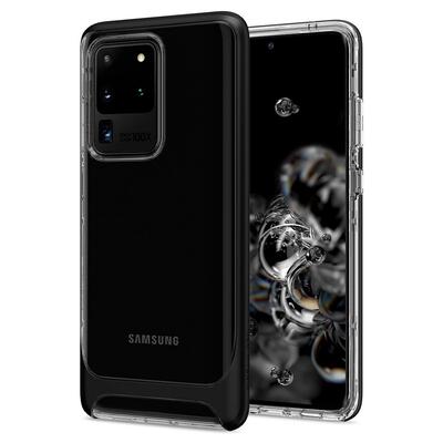 Galaxy S20 Ultra 5G Case, Genuine SPIGEN Neo Hybrid Crystal Dual Layer Clear Bumper Cover for Samsung [Colour:Black]