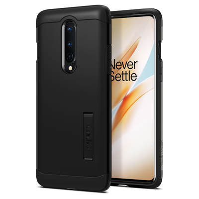 Genuine SPIGEN Heavy Duty Tough Armor Kickstand Hard Cover for OnePlus 8 Case [Colour:Black]