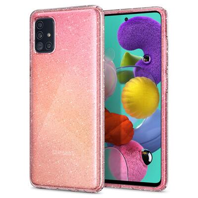 Genuine SPIGEN Liquid Crystal Glitter Slim Soft Cover for Samsung Galaxy A51 Case [Colour:Crystal Quartz]