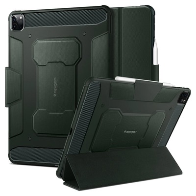 Genuine SPIGEN Rugged Armor Pro Cover for Apple iPad Pro 12.9 2020 / 2018 Case [Colour:Military Green]