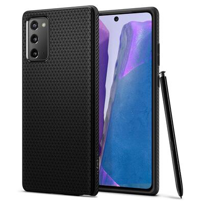 Genuine SPIGEN Liquid Air Soft TPU Armor Slim Cover for Samsung Galaxy Note 20 Case [Colour:Black]